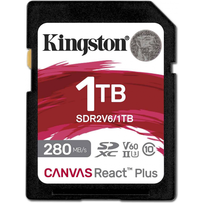 Карта памяти 1Tb SD KINGSTON CANVAS REACT PLUS () SDR2V6/1TB