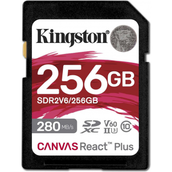 Карта памяти 256Gb SD KINGSTON CANVAS REACT PLUS (SDR2V6/256GB) Карта памяти 256Gb SD KINGSTON CANVAS REACT PLUS (SDR2V6/256GB)