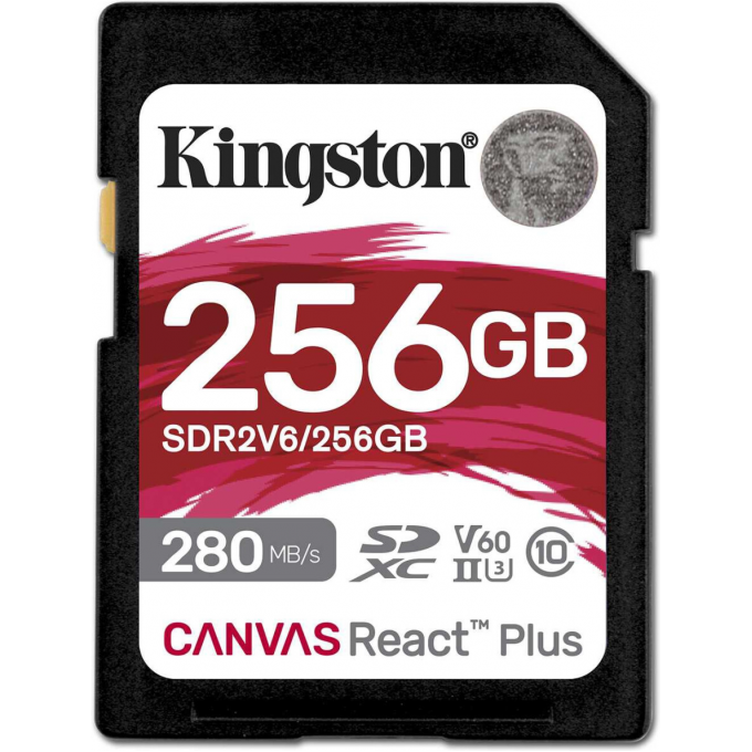 Карта памяти 256Gb SD KINGSTON CANVAS REACT PLUS () SDR2V6/256GB