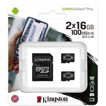 Карта памяти KINGSTON 16GB SDCS2/16GB-2P1A Карта памяти KINGSTON 16GB SDCS2/16GB-2P1A