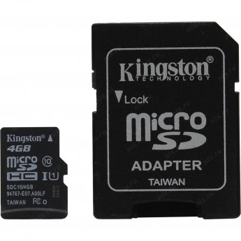 Карта памяти KINGSTON 4GB SDC10-4GBCP Карта памяти KINGSTON 4GB SDC10-4GBCP
