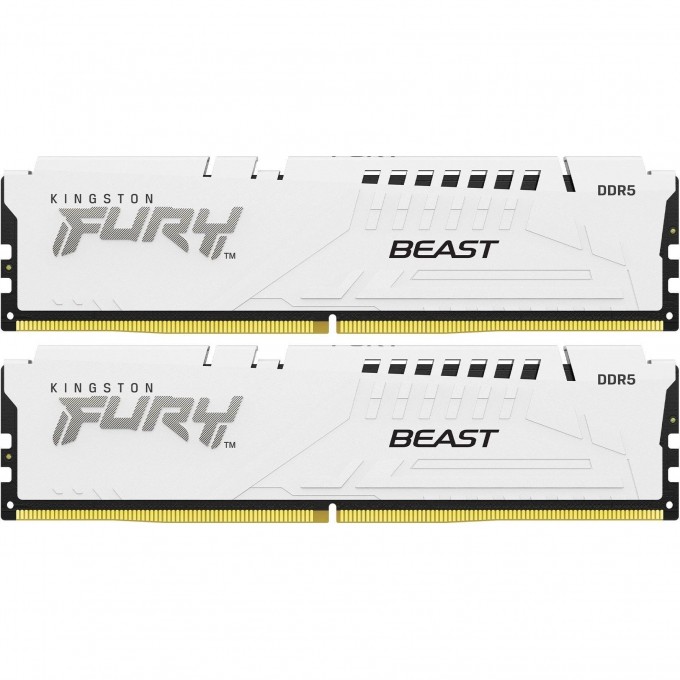 Память оперативная KINGSTON FURY BEAST WHITE EXPO 32GB 6000MT/s DDR5 CL36 DIMM (Kit of 2) KF560C36BWE2K2-32
