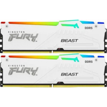 Память оперативная KINGSTON FURY BEAST WHITE RGB EXPO 64GB 6000MT/s DDR5 CL30 DIMM Память оперативная KINGSTON FURY BEAST WHITE RGB EXPO 64GB 6000MT/s DDR5 CL30 DIMM